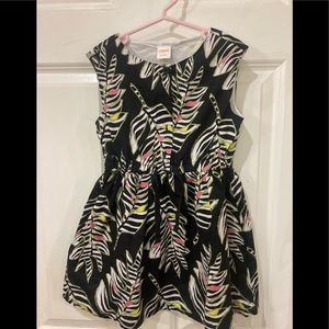 Gymboree leaf detail dress black sleeveless size 5
